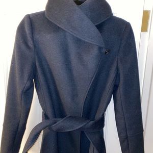 NWOT gorgeous navy Cole Haan wool coat.